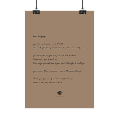Loveletter to surfing Poster
