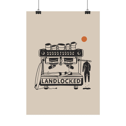 Landlocked after surf Poster