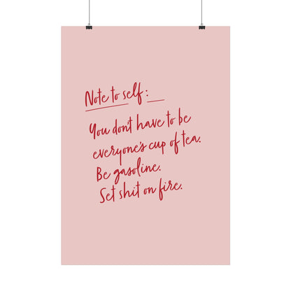 Note to self Poster