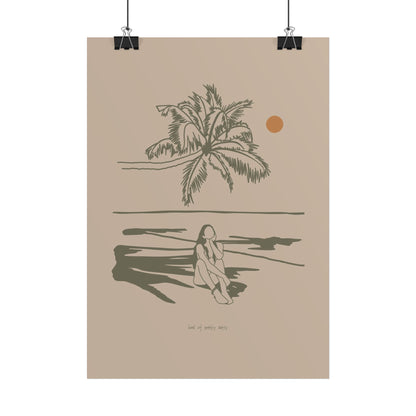 Just palms and a girl Poster