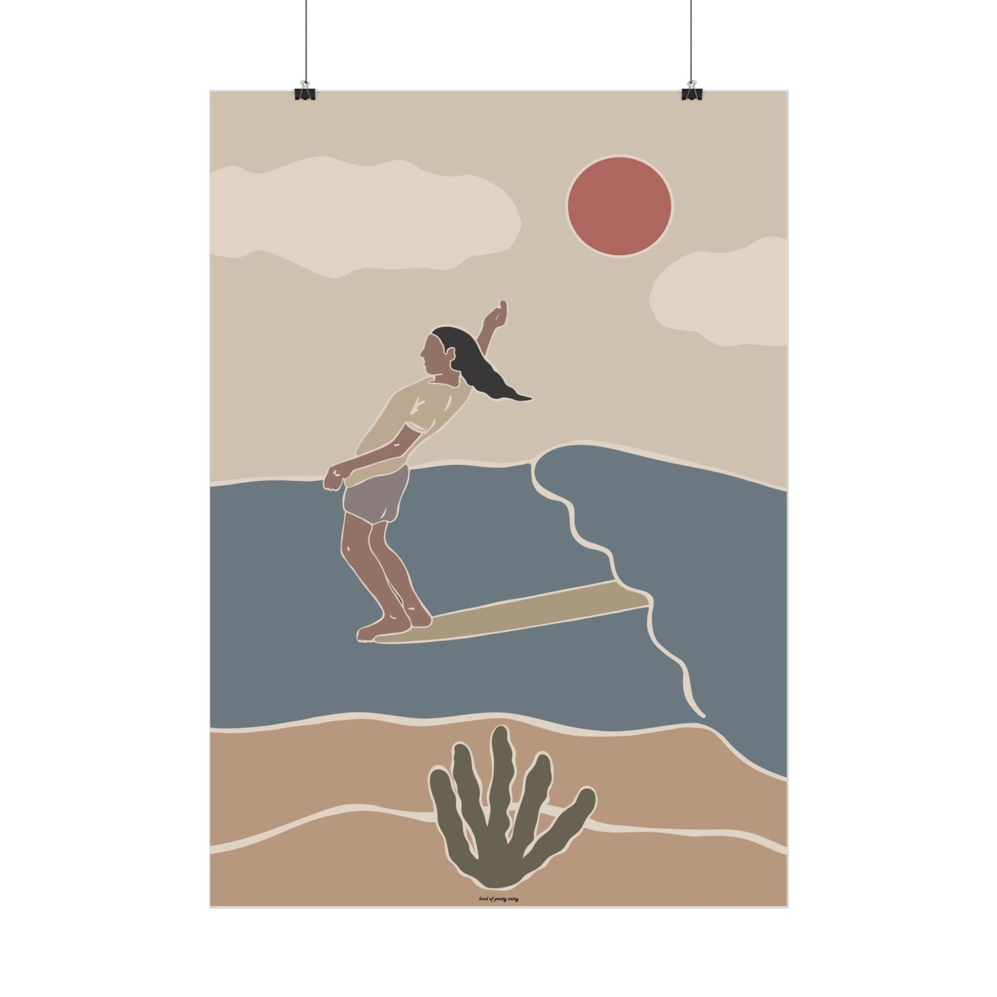 Desert Surfer Poster