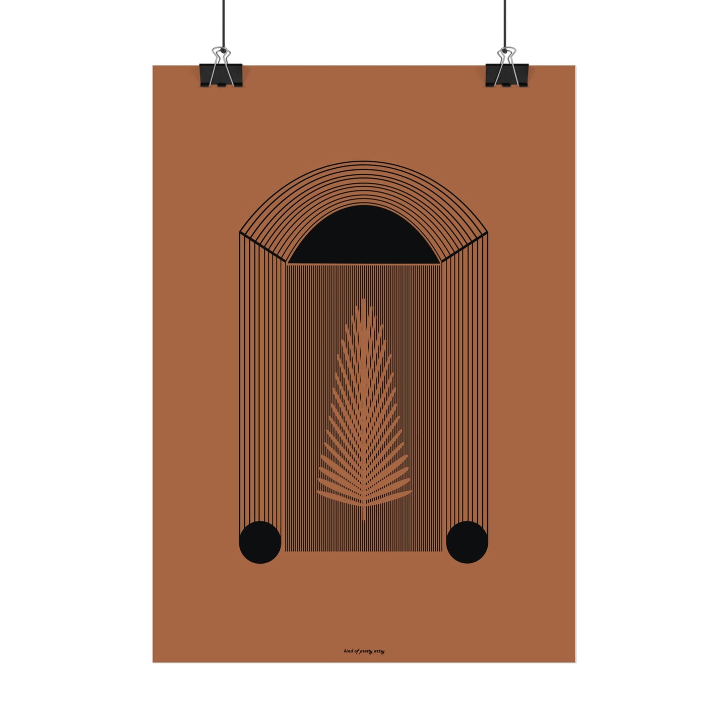 Geometric Palm Tree Poster