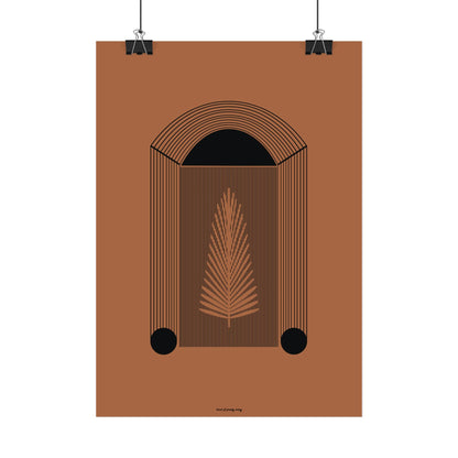 Geometric Palm Tree Poster