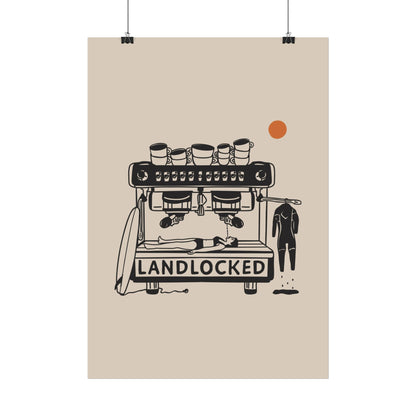 Landlocked after surf Poster