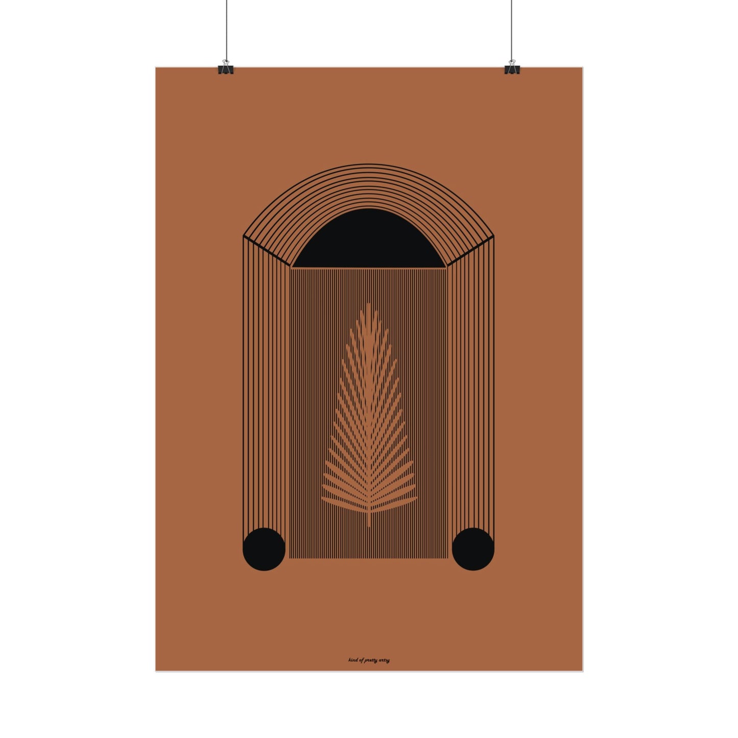 Geometric Palm Tree Poster