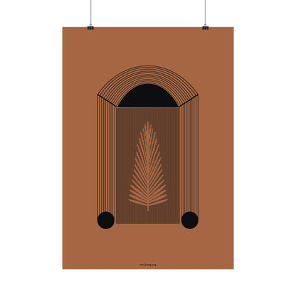 Geometric Palm Tree Poster