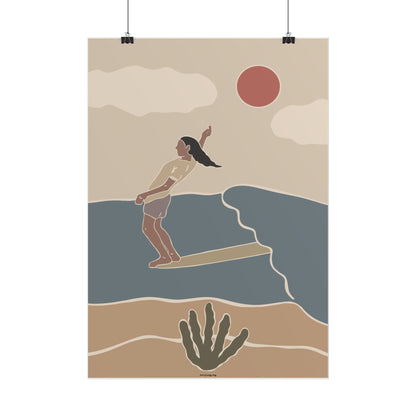 Desert Surfer Poster