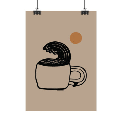 Surf Coffee Poster