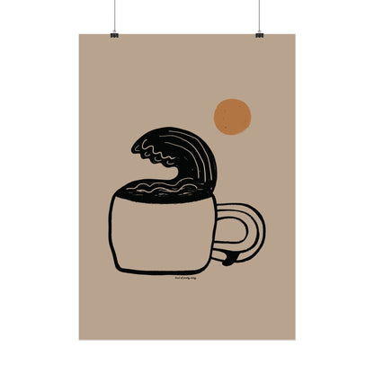 Surf Coffee Poster