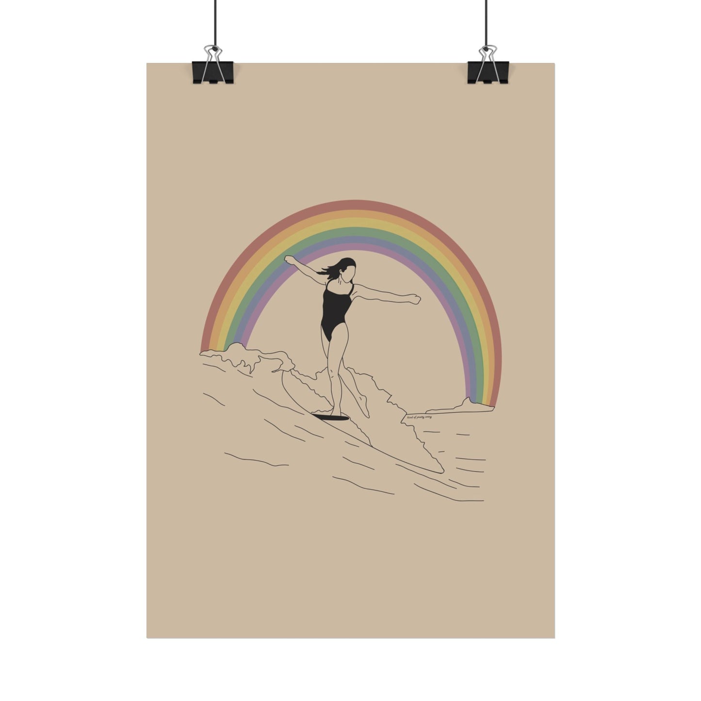 Rainbow Surf Poster