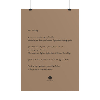 Loveletter to surfing Poster