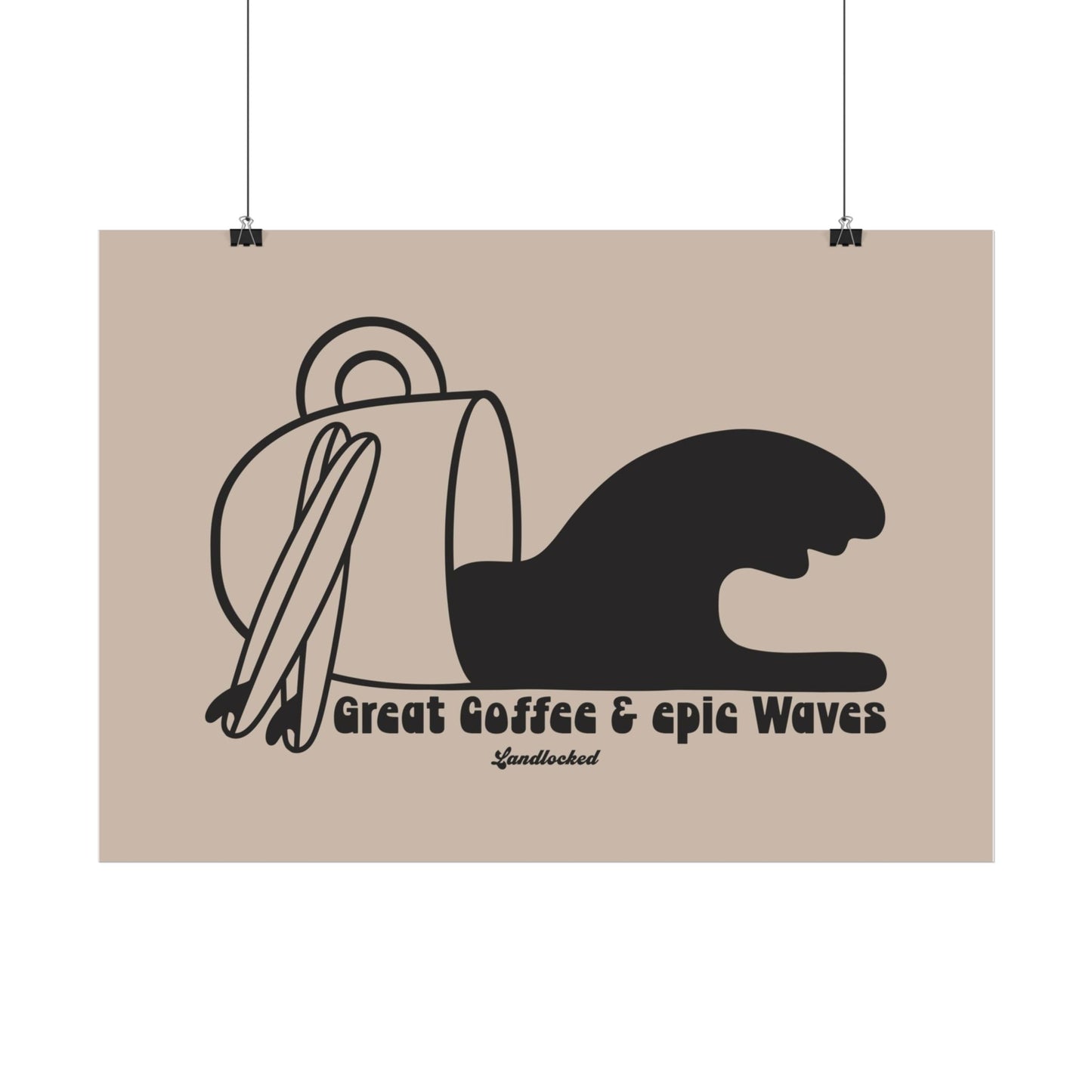 Great Coffee Epic Waves Poster