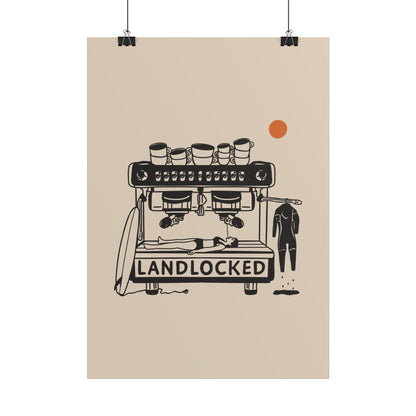 Landlocked after surf Poster