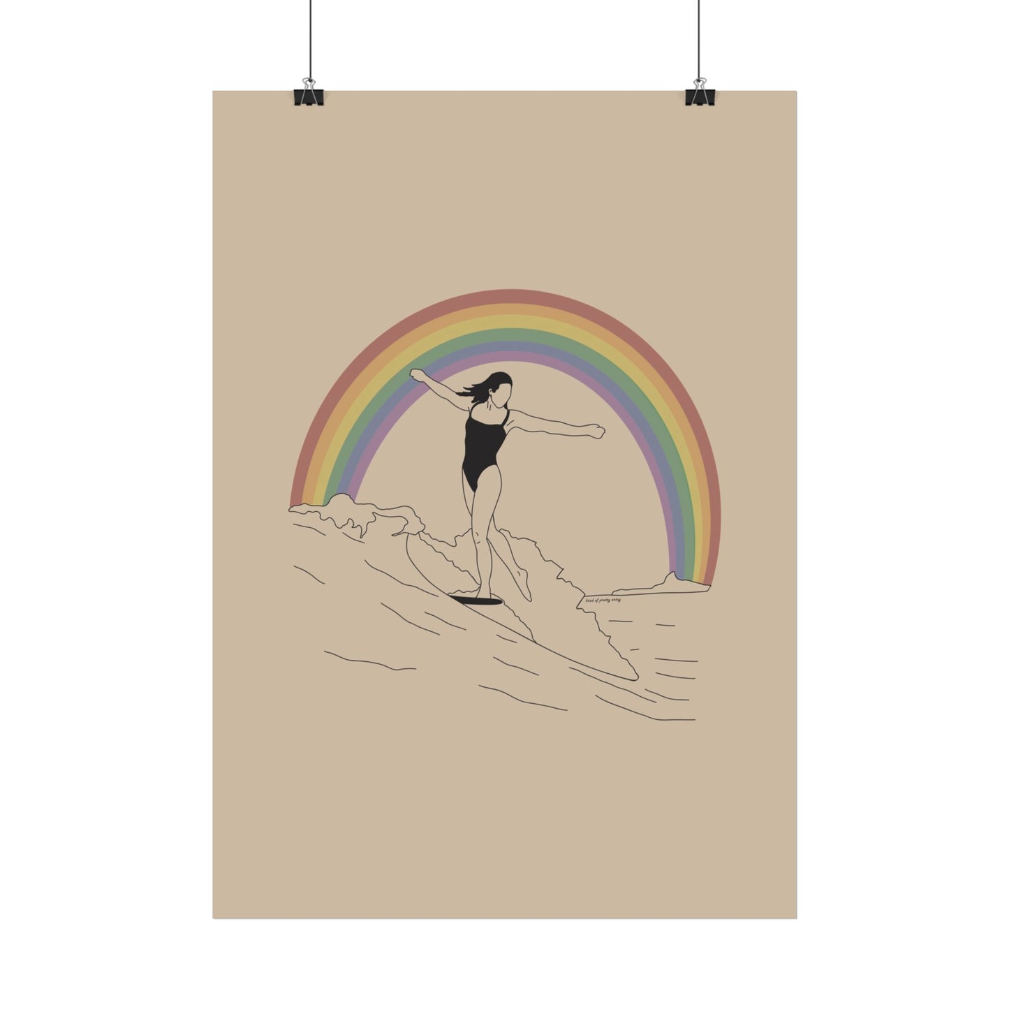 Rainbow Surf Poster