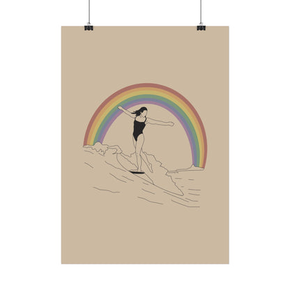 Rainbow Surf Poster