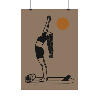 Surf Yoga Sonnengruss Poster