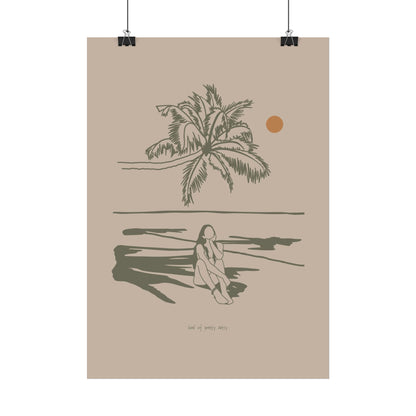 Just palms and a girl Poster
