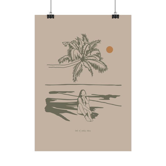 Just palms and a girl Poster