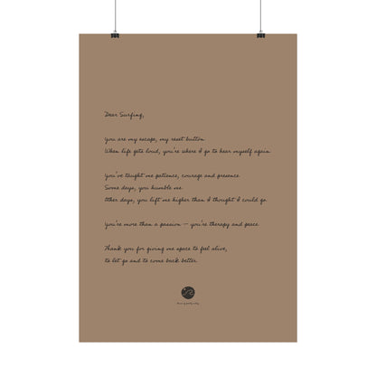 Loveletter to surfing Poster