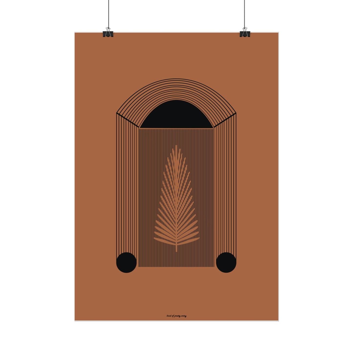 Geometric Palm Tree Poster