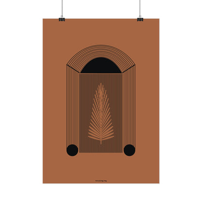 Geometric Palm Tree Poster