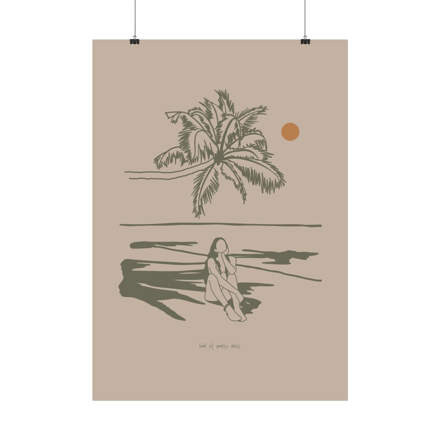 Just palms and a girl Poster