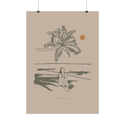 Just palms and a girl Poster