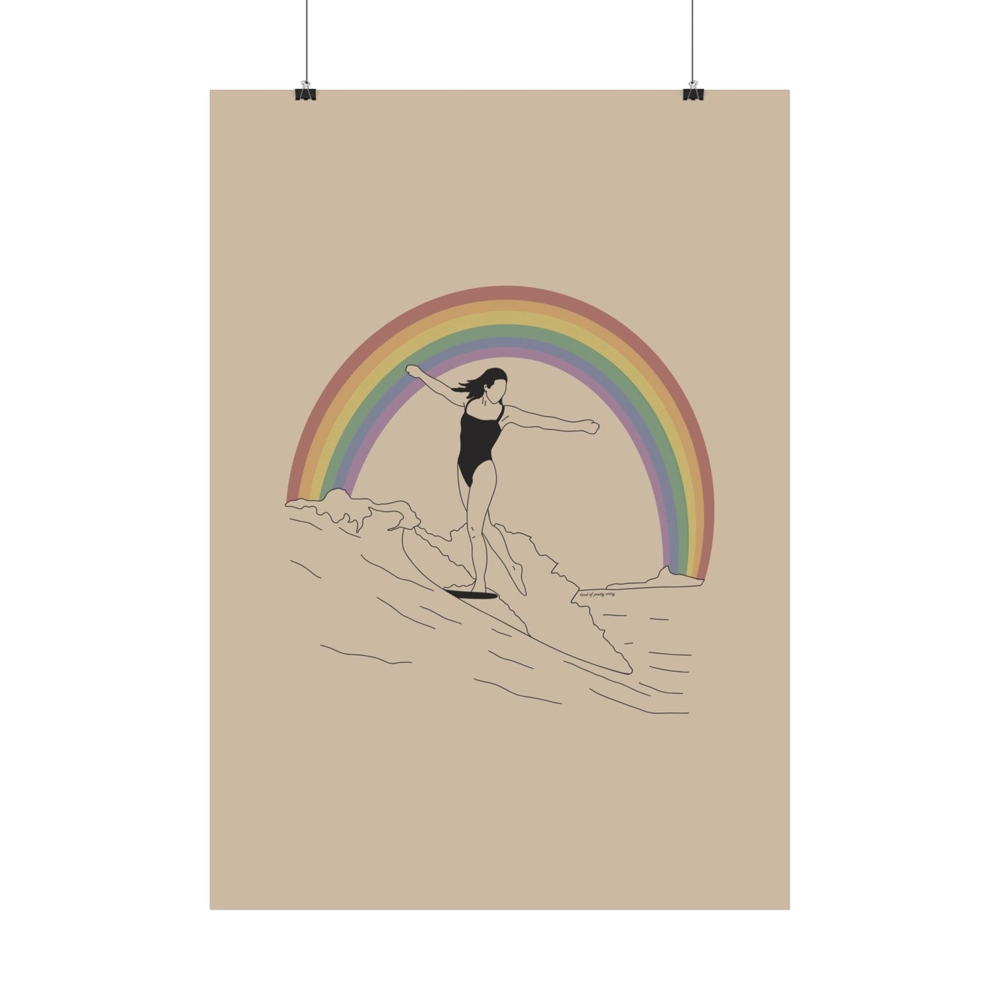 Rainbow Surf Poster