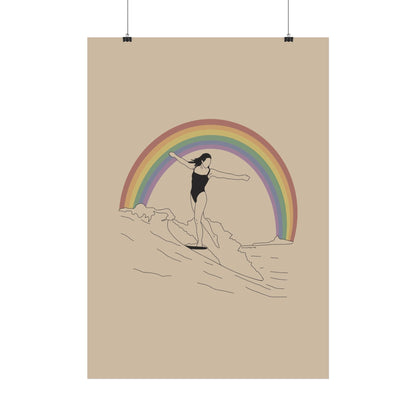 Rainbow Surf Poster
