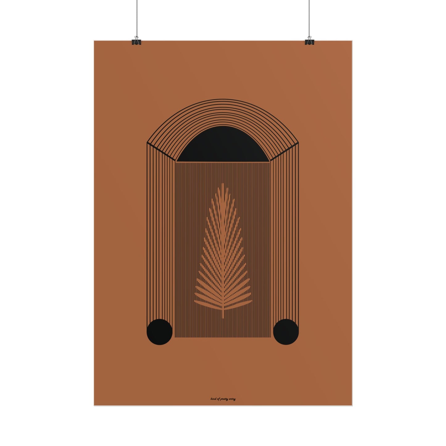 Geometric Palm Tree Poster