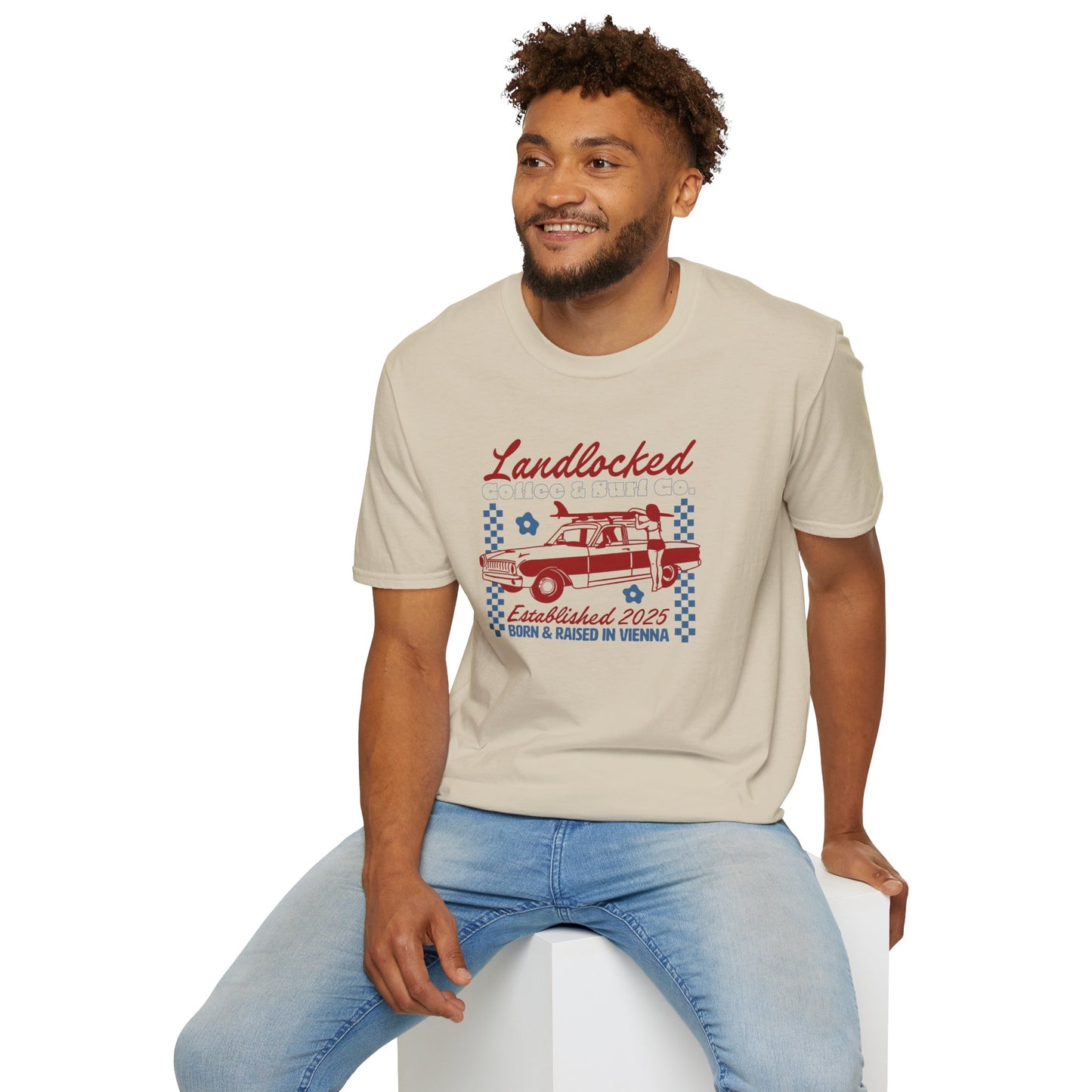 Landlocked Acid Washed Vintage Car Shirt