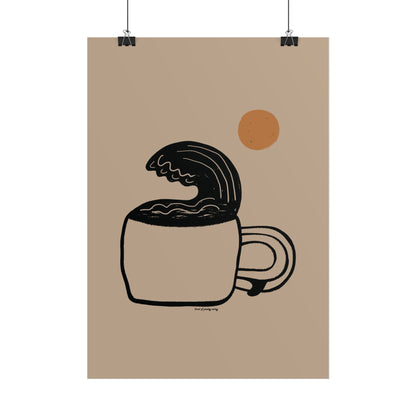 Surf Coffee Poster